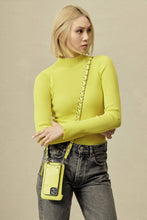 Load image into Gallery viewer, Expanded Zip Pouch - Bright Yellow/Silver