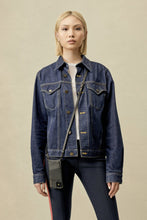 Load image into Gallery viewer, Emma Pebble Leather Crossbody Bandolier - Black/Pewter