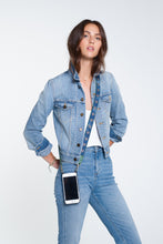Load image into Gallery viewer, Angela Star Denim Strap - Denim/Gold
