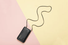Load image into Gallery viewer, Lucy Pebble Leather Crossbody Bandolier - Black/Silver