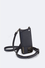 Load image into Gallery viewer, Casey Pebble Leather Crossbody Bandolier - Navy/Silver