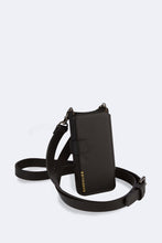 Load image into Gallery viewer, Hailey Folio Pebble Leather Crossbody Bandolier - Black/Pewter