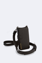 Load image into Gallery viewer, Hailey Folio Pebble Leather Crossbody Bandolier - Black/Silver