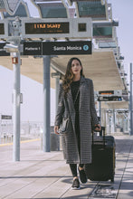 Load image into Gallery viewer, Open Top Pebble Leather Pyramid Stud Pouch - Black/Silver