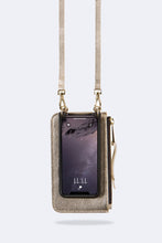 Load image into Gallery viewer, Classic Pebble Leather Zip Pouch - Metallic Gold/Gold