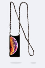Load image into Gallery viewer, Lucy Pebble Leather Crossbody Bandolier - Black/Silver