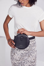 Load image into Gallery viewer, Ricky Pebble Leather Belt Bag - Black/Silver