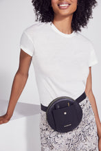 Load image into Gallery viewer, Ricky Pebble Leather Belt Bag - Black/Silver