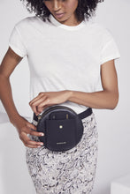 Load image into Gallery viewer, Ricky Pebble Leather Belt Bag - Black/Gold