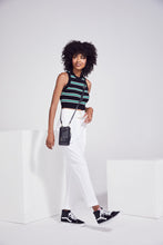 Load image into Gallery viewer, Classic Pebble Leather Zip Pouch - Black/Gold