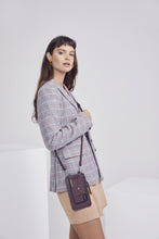 Load image into Gallery viewer, Classic Pebble Leather Zip Pouch - Wine/Silver