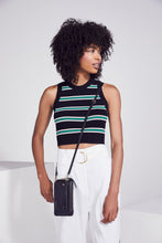 Load image into Gallery viewer, Pebble Leather Expanded Zip Pouch - Black/Gold