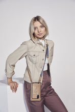 Load image into Gallery viewer, Olivia Expanded Zip Pouch - Tan/Gold