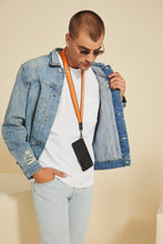 Load image into Gallery viewer, Ryder Wallet Lanyard - Orange/ Pewter