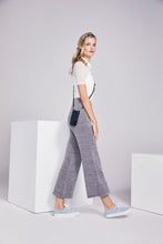 Load image into Gallery viewer, Casey Pebble Leather Crossbody Bandolier - Navy/Silver