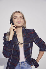 Load image into Gallery viewer, Lucy Pebble Leather Crossbody Bandolier - Black/Pewter