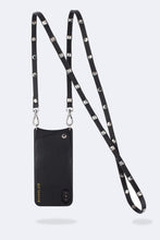 Load image into Gallery viewer, Sarah Pebble Leather Crossbody Bandolier - Black/Silver