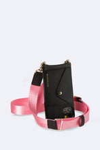 Load image into Gallery viewer, Bobby Nylon Adjustable Crossbody Strap - Pink/Gold