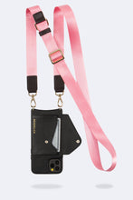 Load image into Gallery viewer, Bobby Nylon Adjustable Crossbody Strap - Pink/Gold
