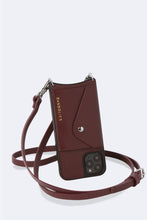 Load image into Gallery viewer, Donna Side Slot Crossbody Bandolier - Wine/Silver