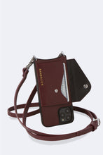 Load image into Gallery viewer, Donna Side Slot Crossbody Bandolier - Wine/Silver