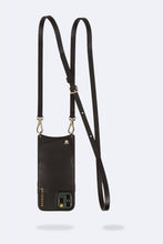 Load image into Gallery viewer, Emma Vegan Leather Crossbody Bandolier - Black/Gold