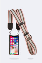 Load image into Gallery viewer, Kimberly Adjustable Nylon Crossbody Strap - Pink/White/Silver
