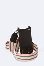 Load image into Gallery viewer, Kimberly Adjustable Nylon Crossbody Strap - Pink/White/Silver