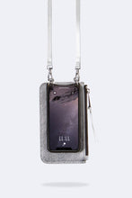 Load image into Gallery viewer, Classic Pebble Leather Zip Pouch - Metallic Silver/Silver