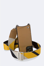 Load image into Gallery viewer, Bella Crossbody Smooth Leather Bandolier - Navy/Yellow/Silver