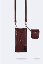 Load image into Gallery viewer, Avery Airpod Clip-On Pouch - Wine/Silver
