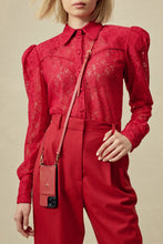 Load image into Gallery viewer, Donna Side Slot Crossbody Bandolier - Red/Gold
