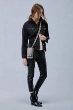 Load image into Gallery viewer, Classic Pebble Leather Zip Pouch - Grey/Silver
