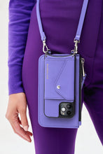 Load image into Gallery viewer, Classic Pebble Leather Zip Pouch - Grape Mist/Silver
