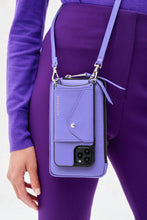 Load image into Gallery viewer, Pebble Leather Expanded Zip Pouch - Grape Mist/Silver
