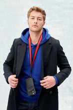 Load image into Gallery viewer, Ryder Wallet Lanyard - Black Red/Pewter
