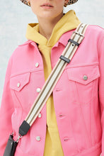 Load image into Gallery viewer, Kimberly Adjustable Nylon Crossbody Strap - Pink/White/Silver
