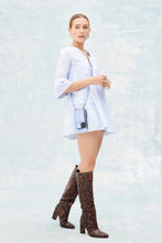 Load image into Gallery viewer, Classic Pebble Leather Zip Pouch - Periwinkle/Silver
