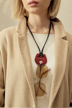 Load image into Gallery viewer, The Bolo Eyeglass Tie - Red/Gold
