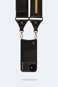 Billie Crossbody Utility Strap - Black/Gold