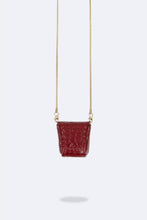 Load image into Gallery viewer, Riley AirPod Pouch - Crimson Croc/Gold
