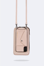 Load image into Gallery viewer, Pebble Leather Expanded Zip Pouch - Sand Rose/Silver
