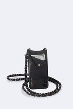 Load image into Gallery viewer, Lucy Pebble Leather Crossbody Bandolier - Black/Pewter
