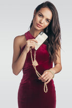 Load image into Gallery viewer, Lucy Pebble Leather Crossbody Bandolier - Gold/Gold
