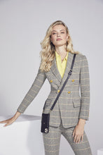 Load image into Gallery viewer, Hailey Side Slot Leather Crossbody Bandolier - Black/Gold
