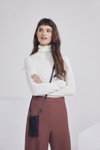 Load image into Gallery viewer, Emma Vegan Leather Crossbody Bandolier - Black/Pewter
