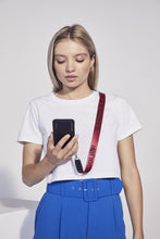 Load image into Gallery viewer, The Bandolier Logo Strap - Cherry/Silver
