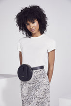 Load image into Gallery viewer, Ricky Pebble Leather Belt Bag - Black/Gold
