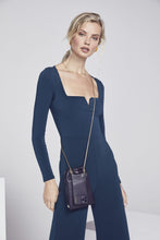 Load image into Gallery viewer, Drawstring Smooth Leather Pouch - Black/Gold
