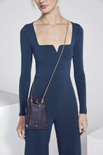 Load image into Gallery viewer, Drawstring Smooth Leather Pouch - Black/Gold
